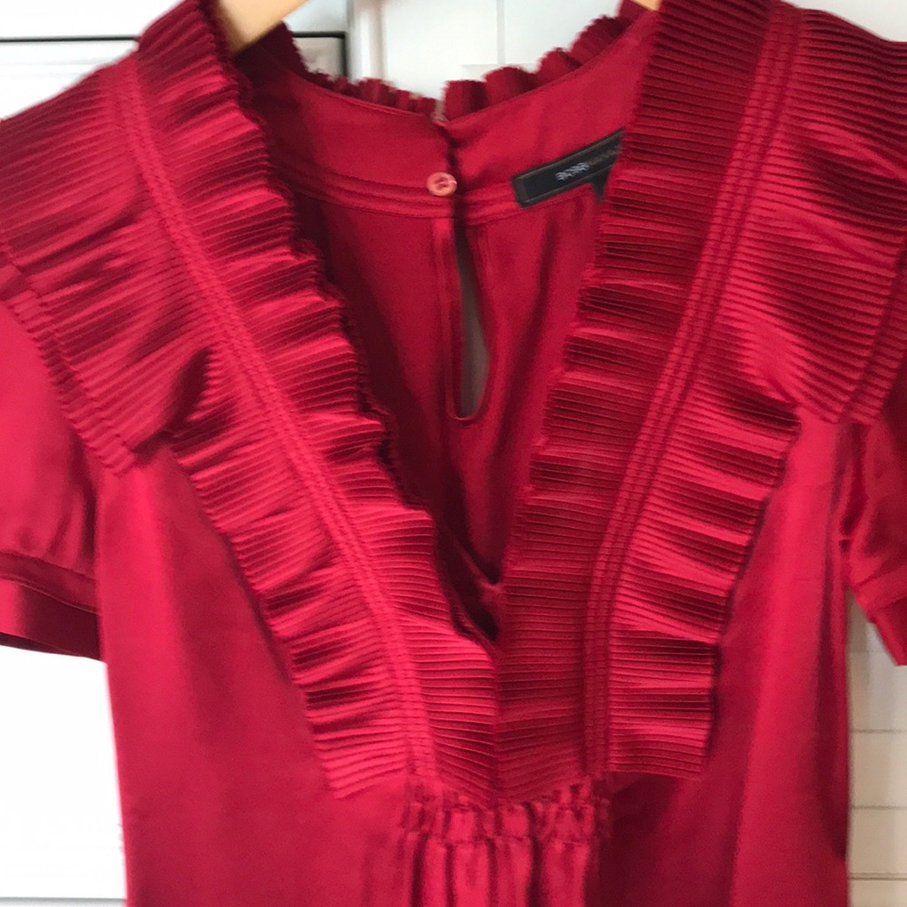 Crimson BCBG silk top - Picture 2 of 3